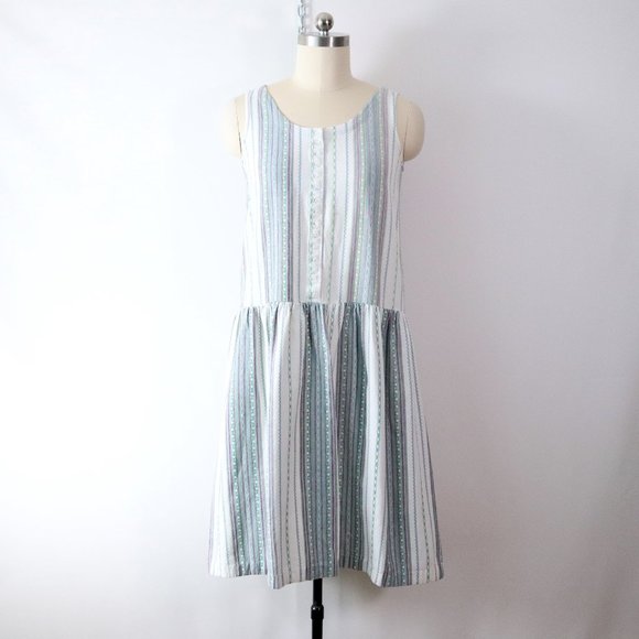 Vintage Dresses & Skirts - ❌SOLD❌vintage 90s woven stripe jumper dress